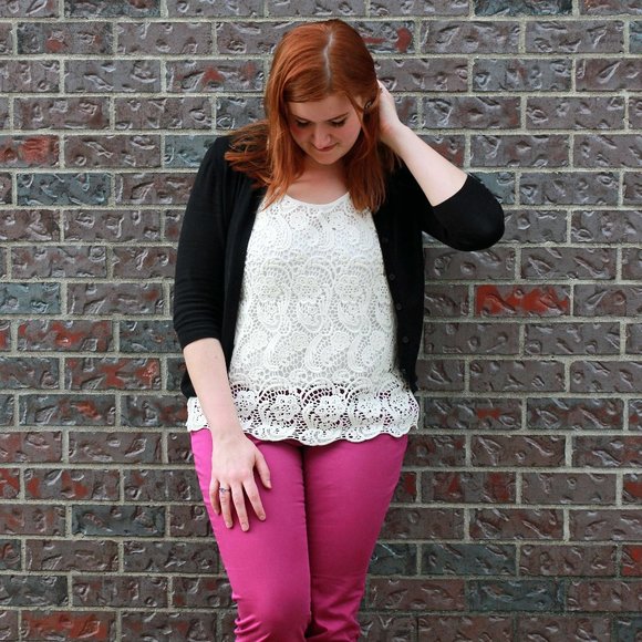 Cabi Bobbin Lace White Tank Top Size Medium - Picture 4 of 13